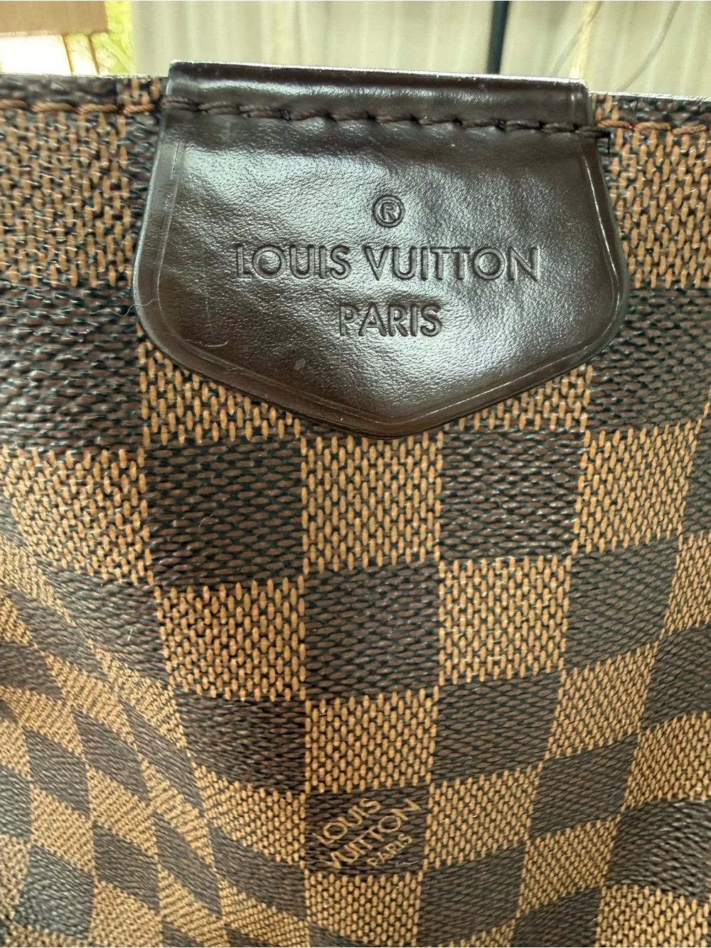 Authentic Louis Vuitton Graceful MM Damier Ebene Tote w/ Box & Dust Bag